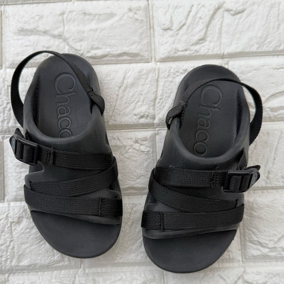 Chaco Kids Chillos Sport Sandals Size 1 Black - Picture 1 of 6